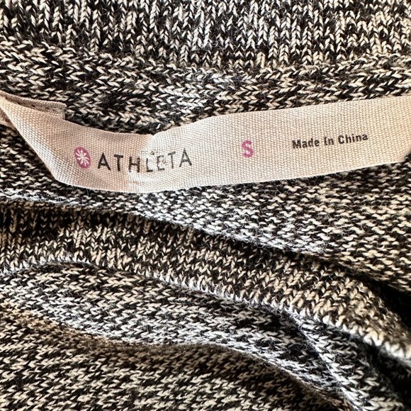 Athleta Dress Gray Black Merino Wool Sweater Midi Sleeveless Knit Athletic Dress - Picture 6 of 9